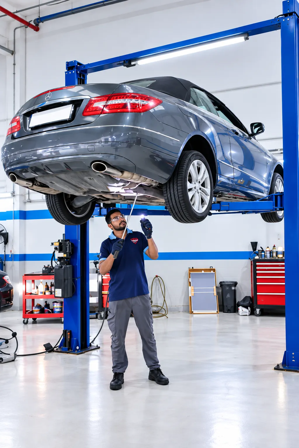 The Missak Auto Garage team at the workshop in Mussafah, Abu Dhabi